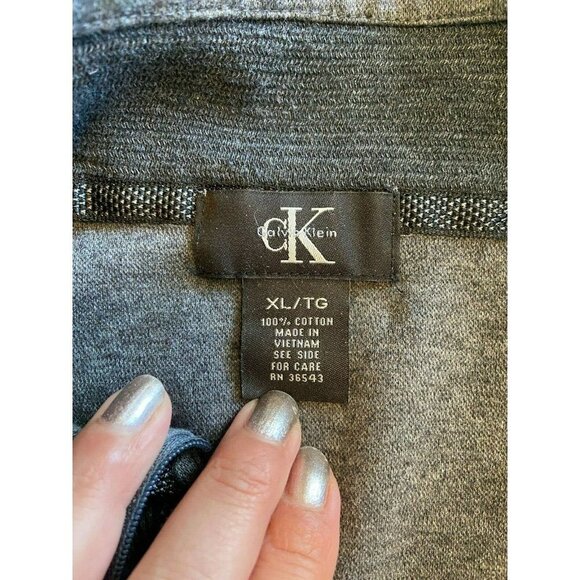 Calvin Klein Quarter-Zip Sweatshirt 100% Cotton Size XL - Picture 2 of 10